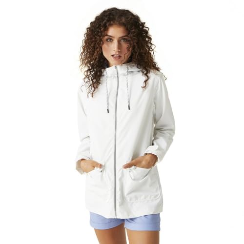 Regatta Womens Bayletta Full Zip Hooded Rain Coat White