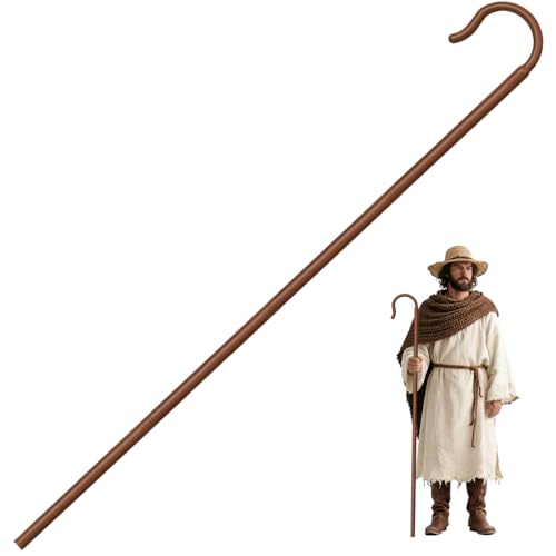 Dudodikor 52 Shepherd Staff Prop Halloween Shepherds Hook Costume Wizard Staffs Stick for Cosplay Accessories