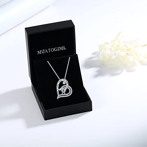 Muatogiml Mothers Birthday Gifts 925 Sterling Silver Always My Mother Forever My Friend Butterfly Love Heart Pendant Necklace Mom Daughter Jewelry For Mom Nana Grandma, White, Mpn-160 #TOP6