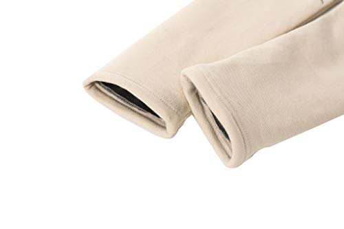 IRELIA Winter Girls Cotton Fleece Lined Leggings Pants Beige S - image 6