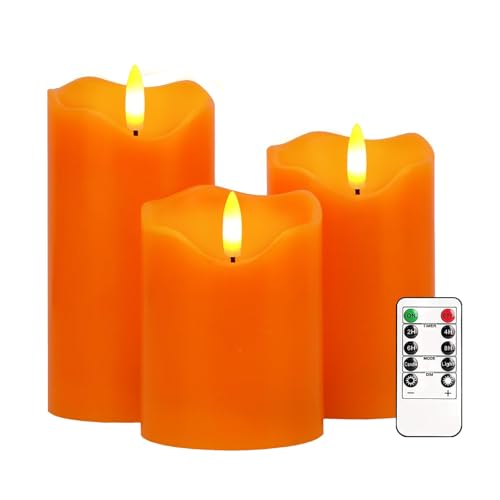Bougies LED vacillantes orange pour sécuriser votre décoration lumineuse à piles