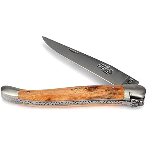 Forge De Laguiole Taschenmesser - 12 cm - Griffschalen Wacholder - Backen und Klinge 10 cm matt Cover