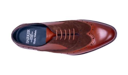 Image of BARKER Abingdon Men's Handmade Leather Brogue Oxford Dress Shoes Timeless Elegance & Superior Craftsmanship