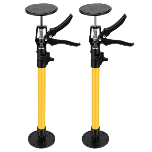 banapoy Poste Soporte Gatos Gabinete, 2 Piezas Elevación Paneles Yeso Ajustable Rotación 360 ​​° 19,69 a 45,28' para Instalar Gabinetes, Herramienta Elevadora Muebles Tercera Mano