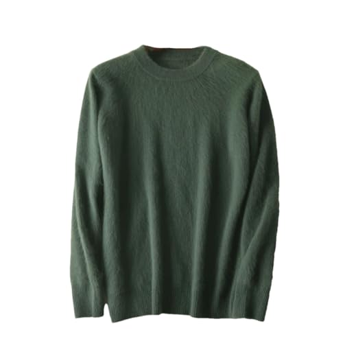 Men's Cashmere Sweaters O-Neck Pullovers Knit Sweater Casual Long Sleeve Jumpers Tops Army EN8 M