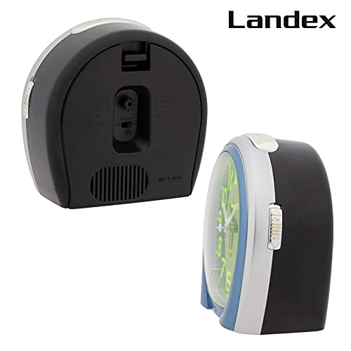 Randekkusu (Landex) 置Ki時計 Blue 12.0 Cm × 12.0 Cm × 6.5 Cm Alarm Clock Eburibyu- Non Atomic Continuous Second Hand Steady Light Collection Light Yt5268Bu #TOP1
