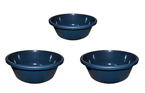 Image of Multipurpose Round Plastic Mixing Bowl Set of 3 Multicolor Virgin Plastic Material Freezer Dishwasher and Fridge Safe for Home and Kitchen