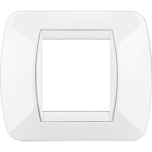 BTicino L4802BI living int - plaque 2P blanc