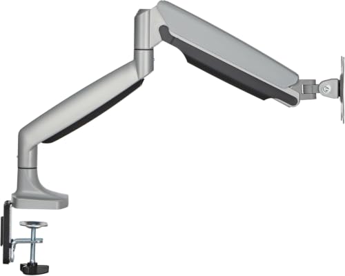 Image of Argo Single Monitor Arm Mount with Gas Spring, Height Adjustable, Tilt and Swivel, for 17-45 Inch Screens up to 16 kg, VESA 75x75 and 100x100 mm, Desk Clamp