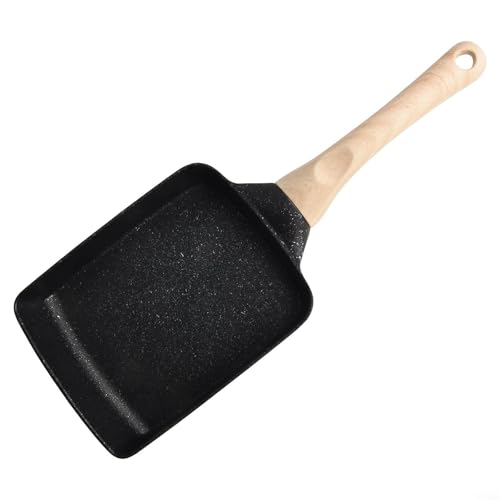 Herramienta de desayuno gourmet Sartén eficiente sin tamagoyaki diseñada para mejorar la cocción (negro)