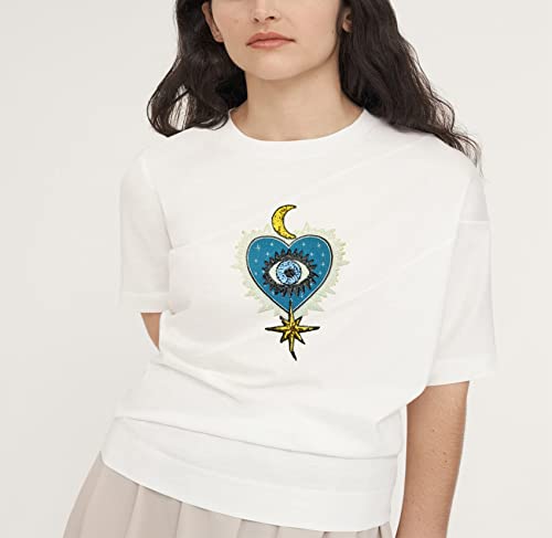 Iron On Patches Sequin Patch Embroidered Patches Applique Compatible Clothing Jeans T-Shirt Hoodies (Blue) #TOP4