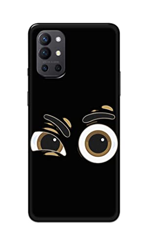 Image of PRINTFIDAA Funky Expression of Cartoon Eyes Printed Designer Hard Back Case Cover for OnePlus 9R -(TY) MVN1004