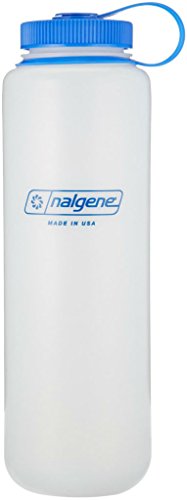 Nalgene HDPE Wide Mouth Water Bottle Clear 48 oz