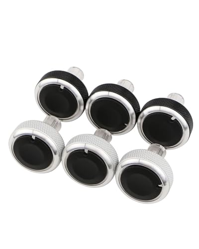 Temperature Adjustment Knob Air Conditioner Manual Heating Switch Knob Length 23mm Climate Control HVAC (Silver)