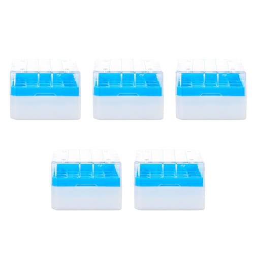 Unomor Box Freezing Test Tubes Storage Box Cryovial Rack for Ultra Low Temperature Cell and Protein Preservation for Lab Use