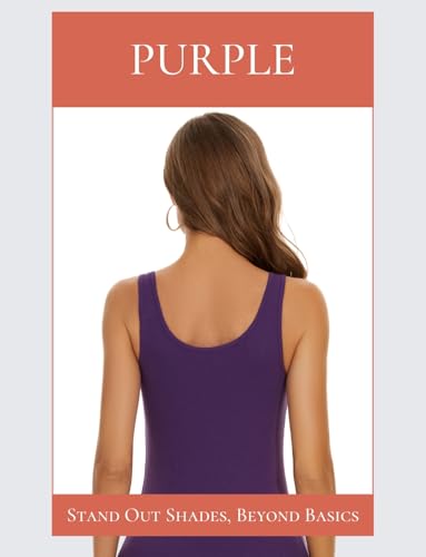 RASPBERRY PUDDING Cotton Ribbed Tank Tops for Women Slim Fit Scoop Neck4