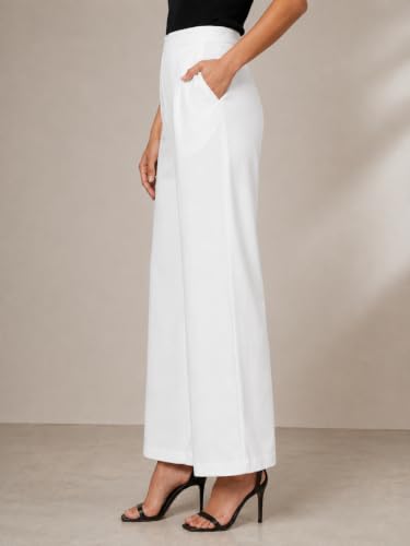 Image of GRECIILOOKS Linen Ankle Length Casual Trousers for Women | Regular Fit Linen Pants with Elastic Closure | Summer Loose Fit Daily Outfit Pants for Women