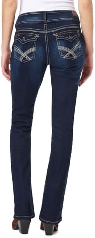 WallFlower Luscious Curvy Bootcut Jeans for Women Mid-Rise Insta Stretch Denim in Petite, Midsize, Plus Size, Juniors Jeans, Betsy, 18 Plus