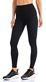 Ukaste Women's Studio Essential High-Rise Yoga Leggings 25" - Soft Stretch Workout Active Tights Pants (Black, 4)