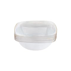 6 oz Clear Bowls With Gold Rim