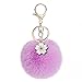 Portachiavi Portachiavi con Ciondolo A Forma di Fiore di Moda Portachiavi con Borsa da Donna Portachiavi con Palline di Pelo Morbide E Morbide in Peluche