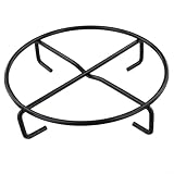 Dutch Oven Ständer Metall Stativ Basis für Outdoor Kochen und Grillen, hitzebeständige Matte Gusseisen Untersetzer Unterstützung Rack für Camping Topflappen schwarz 19,8 cm