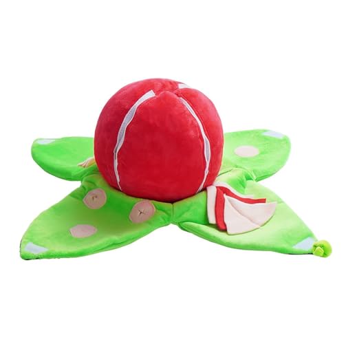 Wisylizv Snuffle Toys für Hunde, Wassermelonen- Design, Stimulation, Plüschpuzzle, mit Quietschspielzeug, für Spielzimmer, Apartment- Ecke, Alone