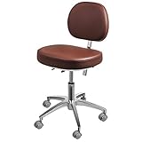 Happybuy Dental Medical Chair for Dentist Doctor's Stool Adjustable Mobile Chair PU Leather（Brown