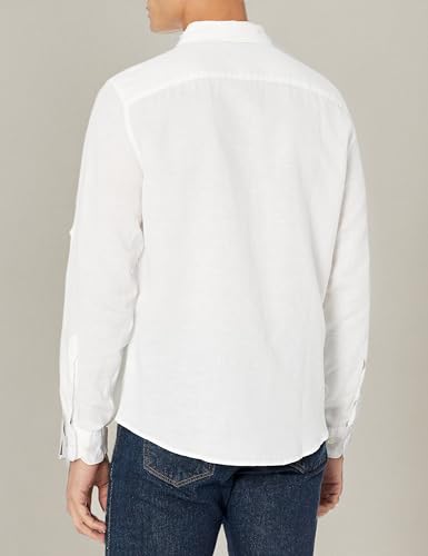 Perry Ellis Men's Roll Sleeve Solid Linen Cotton Button-Down Shirt (Size Small-Xx-Large)3