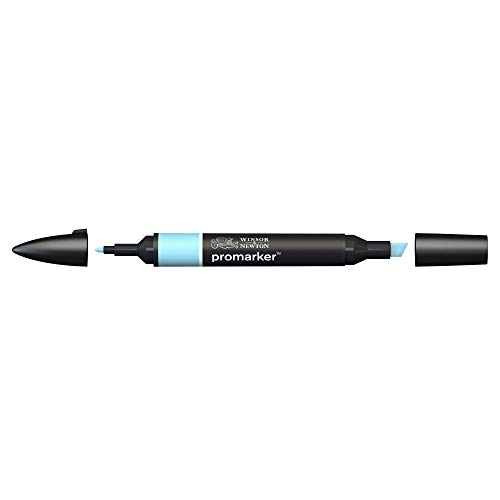 Image of Winsor & Newton Promarker, Alcohol Based Markers, Arctic Blue (B138), Double Tipped Drawing Marker Set for Artists, Graphic Designers, Illustrators - Chisel & Fine Twin Tip, Streak Free Coverage