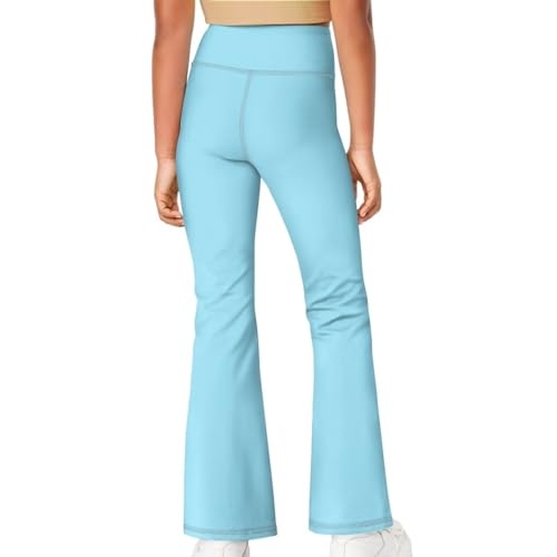 Kids Long Yoga Pants Casual High Waisted Flared Leggings Lightweight Skinny Bootcut Sweatpants for Girls 5-14Y4
