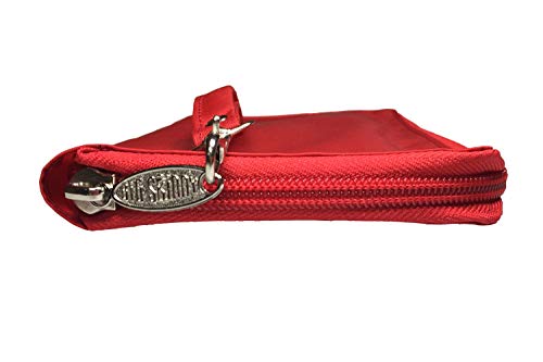 Big Skinny Men's Money Penny Coin Wallet, Holds Up to 12 Cards, Plum Dot, Lipstick Red4