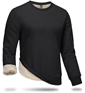 Boladeci Men's Full Sherpa Lined Crewneck Sweatshirts Premium Heavy-weight Fleece Pullover Thick ...
