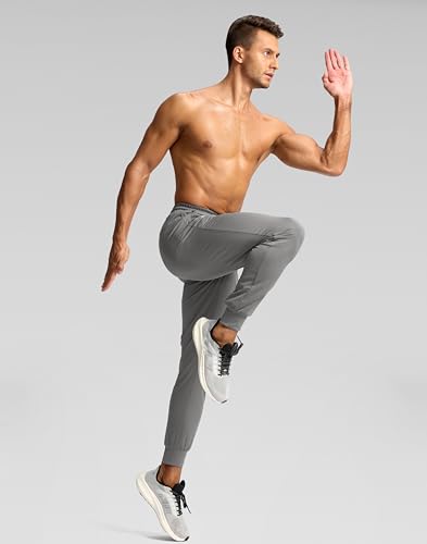 Image of Pudolla Men's Lightweight Jogger with Pockets 4-Way Stretch Sweatpants Workout Runing Athletic Track Pants