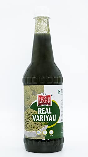 Image of RK Home Made Natural Syrup | Real Variyali (Fennel) Concentrated Syrup | Gluten-Free | 100% Vegan & Low Fat | Perfect Festive Beverage Base