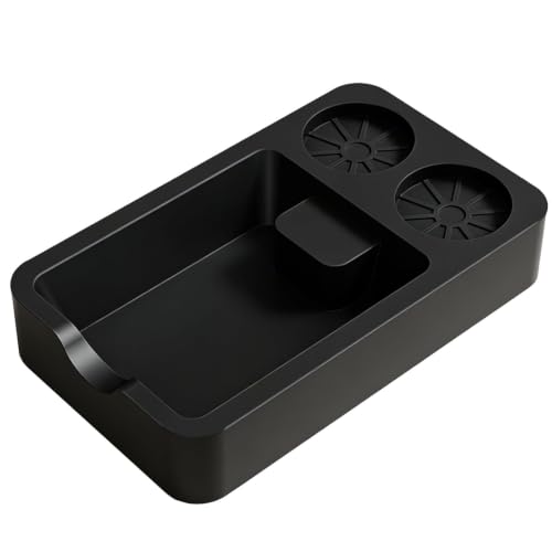 Image of Espresso Tamping Station mat with Knock Box, 3-in-1 Coffee Organizer Compatible with Tamper, Anti-Slip Storage & Barista Tools Holder