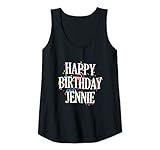 Womens Happy Birthday Jennie First Name Girls Colorful Bday Tank Top