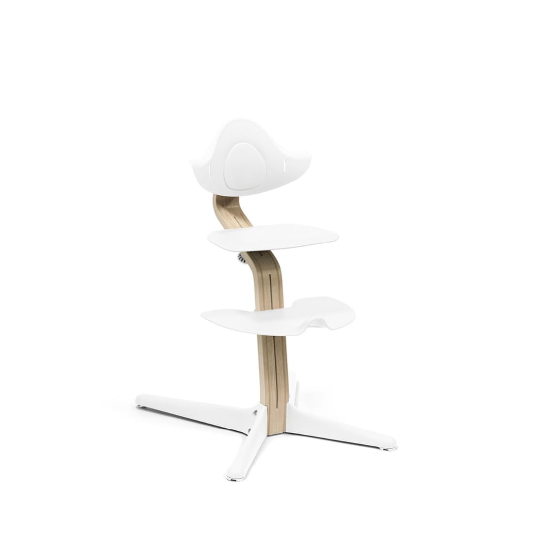 Stokke Nomi Chair, White - Inspires Active Sitting - Tool-Free, Seamless Adjustability - Includes Stable Footrest & Anti-Tilt Wheels - Holds Up to 150 kg