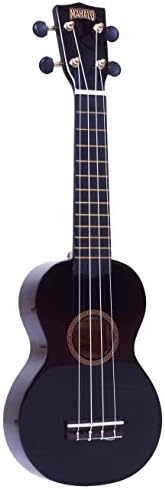 Mahalo Ukuleles Rainbow Series Soprano Black with Bag, MR1BK