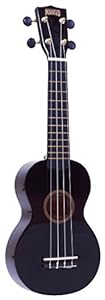 Mahalo Ukuleles Rainbow Series Soprano Black with Bag, (MR1BK)