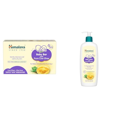 Image of Himalaya Baby Bar With Pure Cow Ghee 125G And Himalaya Baby Lotion With Pure Cow Ghee 400Ml