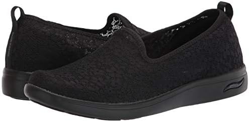 Skechers womens Arch Fit Uplift Lace Skimmer Loafer Flat, Black, 8.5 US | Image 6