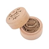 LIFKOME Caja de Anillos de Madera Duradera y Ligera para Compromiso y Boda Joyero Portátil para Anillos con Diseño Creativo Protección Práctica para Joyas para Aniversario y San Valentín