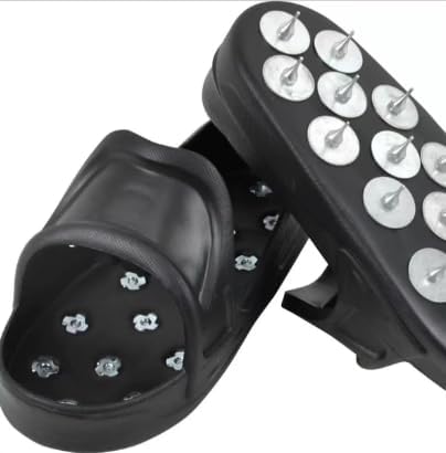 Spike Shoe for Flooring with Secure Anti-Slip Straps, Safe Walking on Floor Leveling Materials