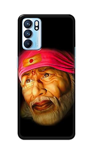 Image of PRINTFIDAA Sai Baba Lord Shiridi Great God Hinduism Religious Hard Back Cover for Oppo Reno6 5G, Oppo Reno 6 5G Back Cover -(P6) KAT1002