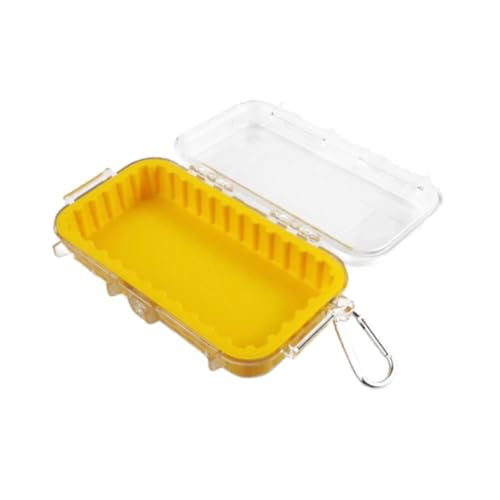 Aymzbd Sealed Waterproof Shockproof Box, Dustproof Camping Box Carry Box Storage Case for Boating Outdoor Trips Survival Backpacking, Yellow