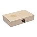 Decdeal Coins Holder, Wooden Coins Storage Box for Collectible Commemorative Coin with 50pcs Capsules Accommodate