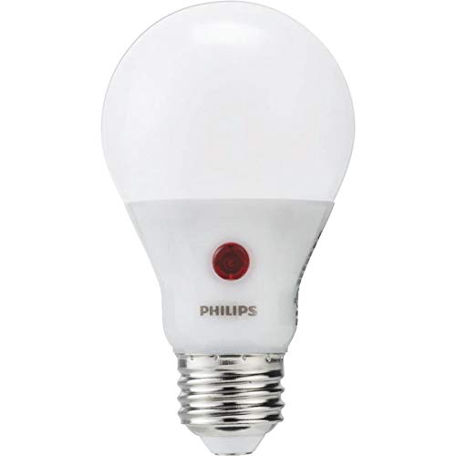 Philips 466581 8 Watt E26 A19 Frosted Soft White Led Non-Dimmable Dusk To Dawn Light Bulb 6 Count thumb #1
