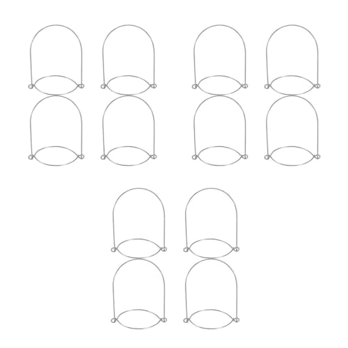 ABOOFAN 12 Piezas Mango de tarro de albañil mango de alambre de metal manipulación de alambre para frascos para frasco de enlatado gancho de tarro Acero inoxidable Plata