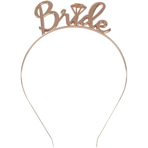 Bride to Be Headband, Bride to Be Tiara Crown Hairband Rose Gold Bride Head Accessories for Hen Party, Bridal Shower, Engagement, Wedding, Bachelorette Party Cover